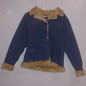 Blue jean, fur jacket